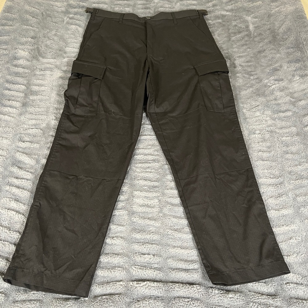 Urban Patrol Mens 3906 BDU Ripstop Stretch Cargo Pants Black Medium Short NWT